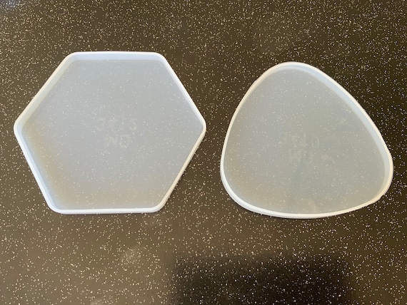 Set of 2 Coaster Molds , Coaster Molds , Casting Moulds , Resin Supplies,  Uk Resin Molds 