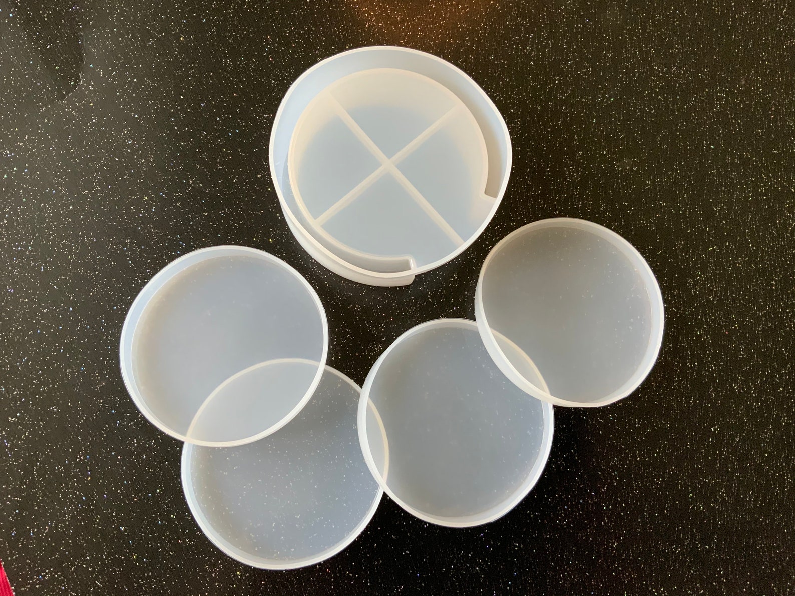 4 Pcs Coaster Mold & Holder Set Coaster Holder Mold Moulds Etsy UK