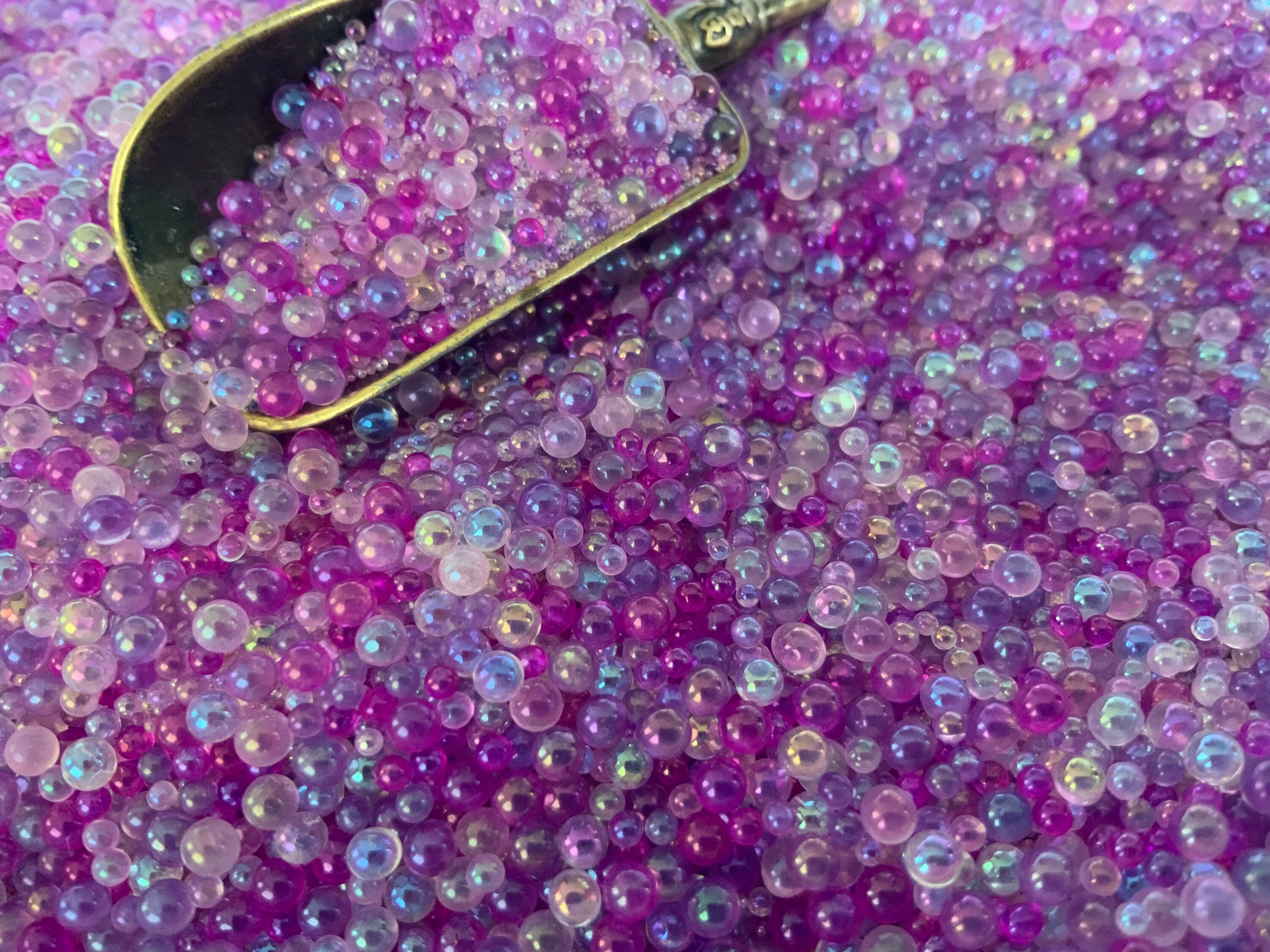 Purple Glass Bubbles Tiny Glass Bubbles Shaker Filler Etsy UK