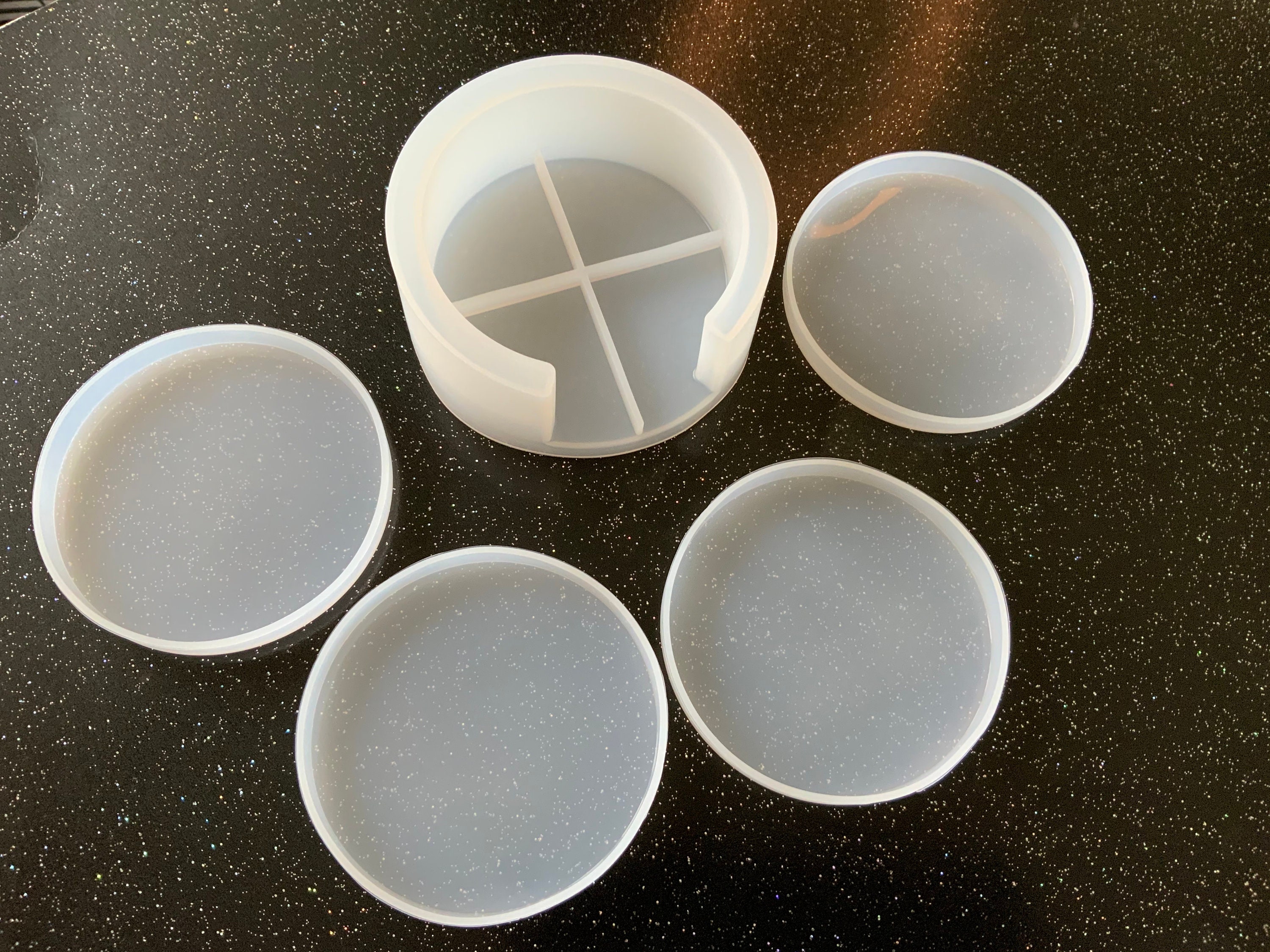 4 Pcs Coaster Mold & Holder Set Coaster Holder Mold Moulds Etsy UK