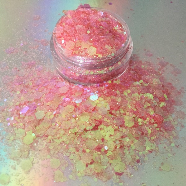 Colour shift 20g pink   glitter mix , resin supplies , nail art glitter , craft supplies , mermaid dreams  ,holographic glitter