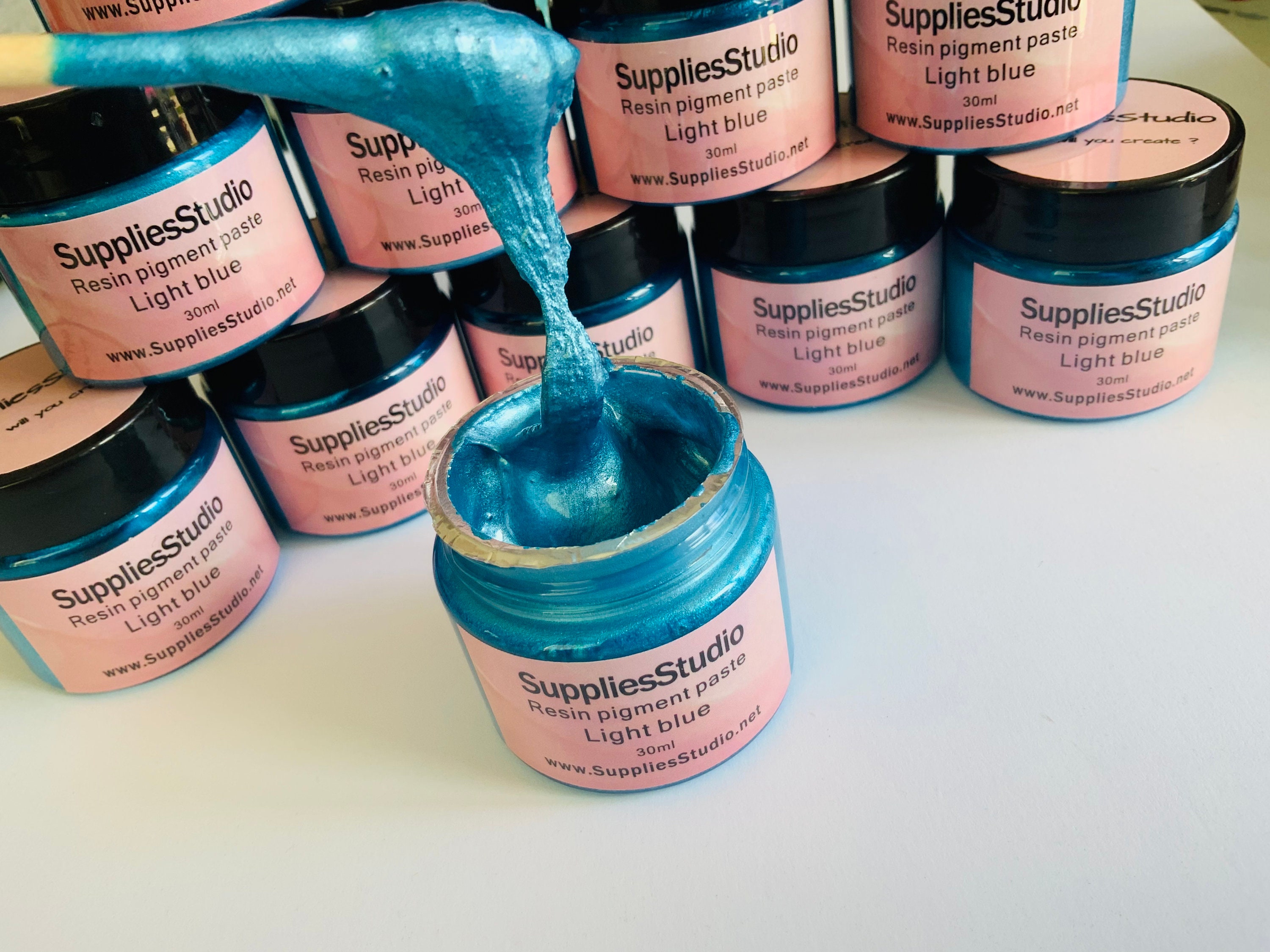 Highly Concentrated Light Blue Epoxy Pigment Paste , Resin , Resin