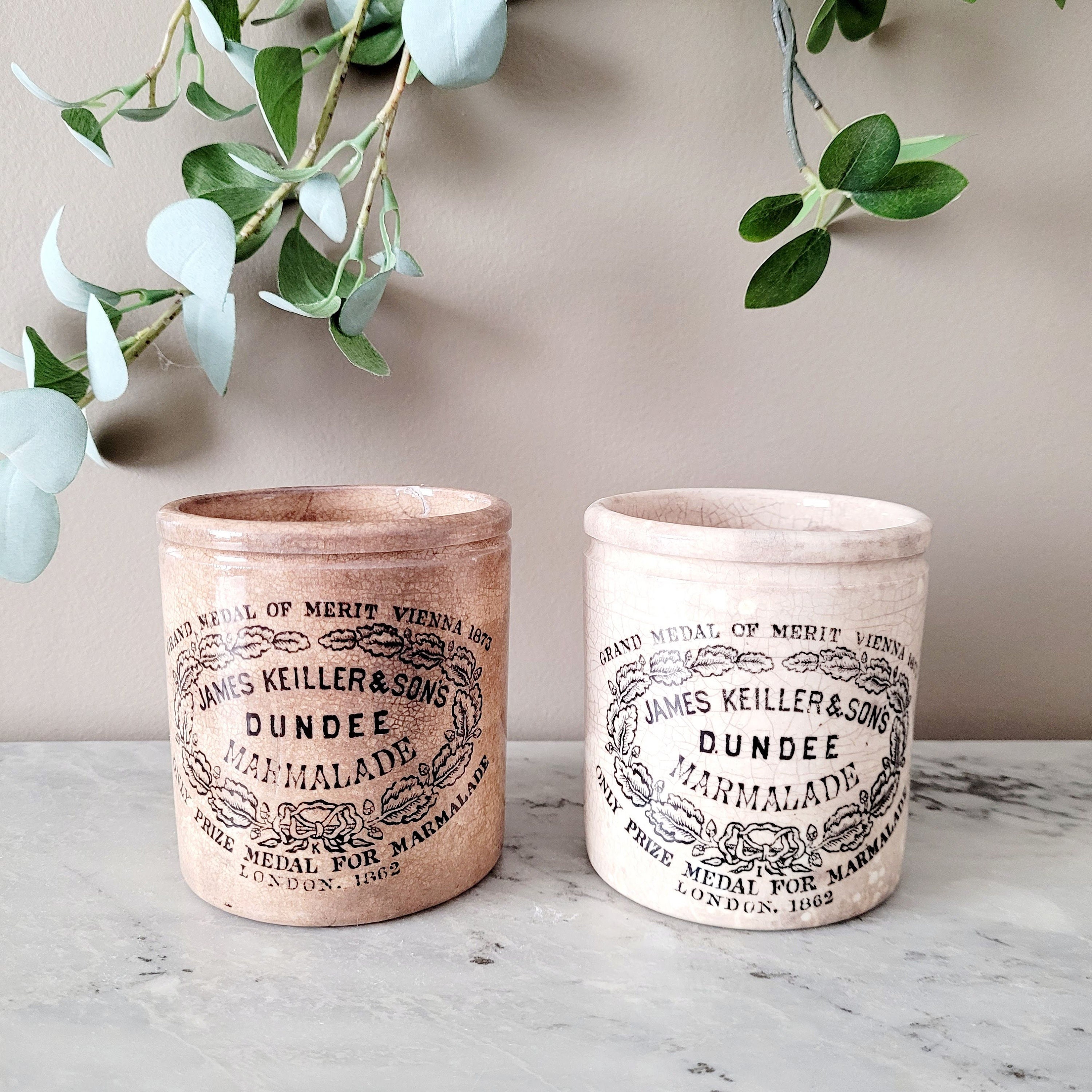 Lot de 2 Pots à Marmelade Vintage James Keiller & Sons