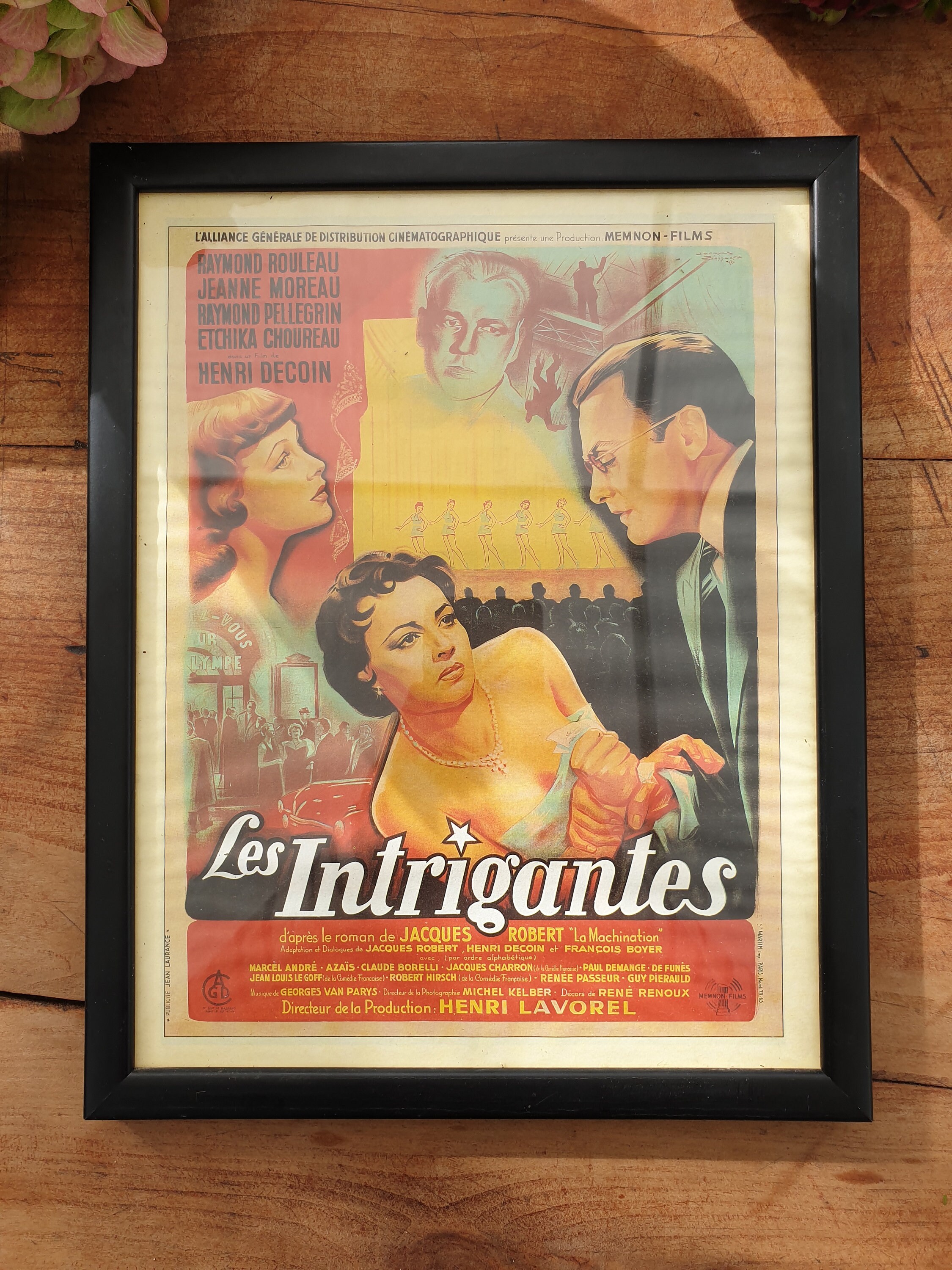 Affiche de Cinéma Originale Vintage Du Film Les Intrigantes