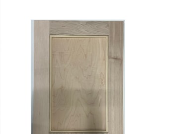 Cabinet Door, Shaker Door with Beaded Molding, Unfinished Maple