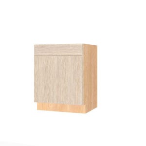 Base Cabinet with drawer, Slab Doors, Cabinet Box, Custom Cabinets, Kitchen, Laundry, Bathroom, Office Cabinets, Red Oak Unfinished