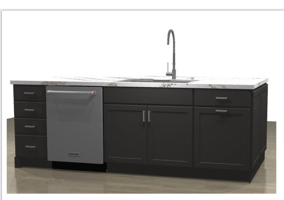 Satin on sale black cabinets