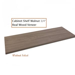 Cabinet Shelf, Walnut Select, Real Wood Veneer, Cut to size, Unfinished, Custom Cabinet Shelf