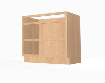 3 Drawer Base Cabinet, Frame Construction