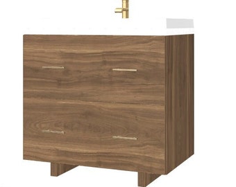 Bathroom Vanity, Vanity Cabinet, 36"-30", Walnut, Custom Cabinets