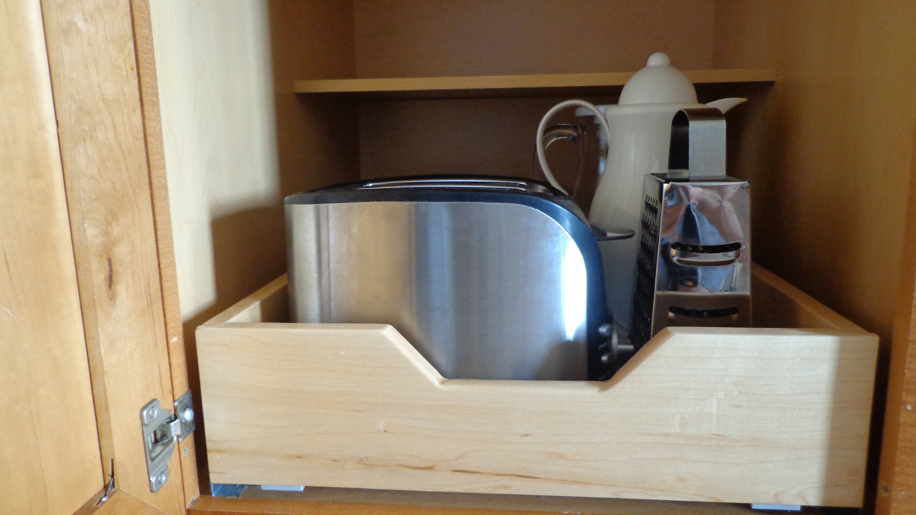 Pull out shelf wood organizer, Shelves, Maple organizer, Pullout organizer, Kitchen drawer organizer