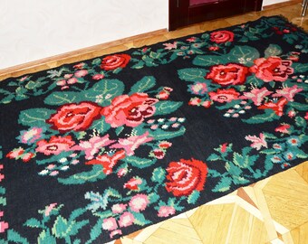 Flower Pattern Kilim Etsy