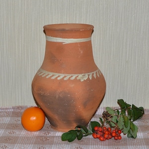 Very old antique ancient clay vessel / Vintage clay vessel / Antique clay pot, Wabi sabi pottery pot, Kitchen Décor