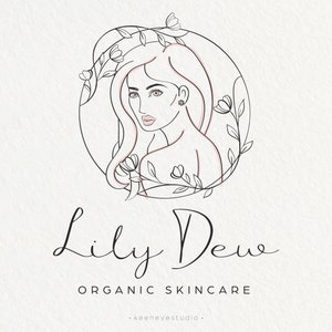 Premade Logo Design, Modern Logo, Woman Logo, Beauty Logo, Feminine Logo, Line Logo, Floral Logo, Chic Logo, Calligraphy Logo, Black Logo