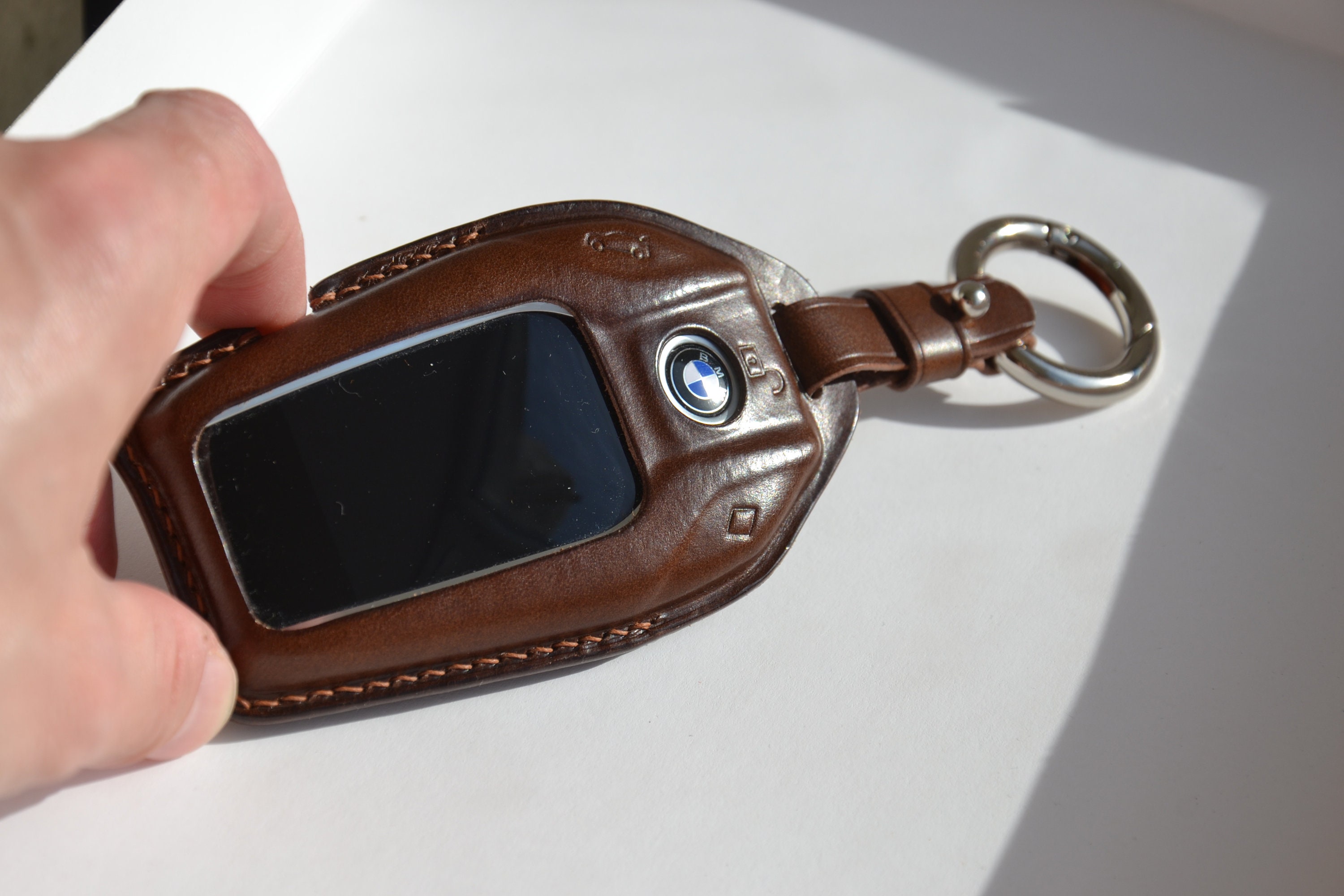 BMW display Key Case Leather Key Fob for 5 series / 7series Etsy
