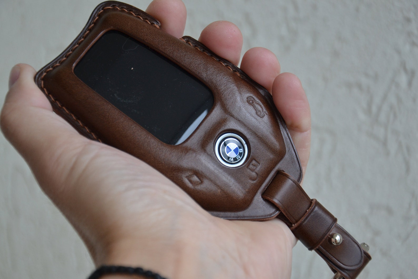 BMW display Key Case Leather Key Fob for 5 series / 7series Etsy