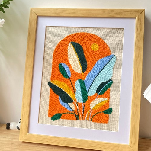 DIY Punch Needle Kits for Beginner Needle Embroidery Kit Etsy