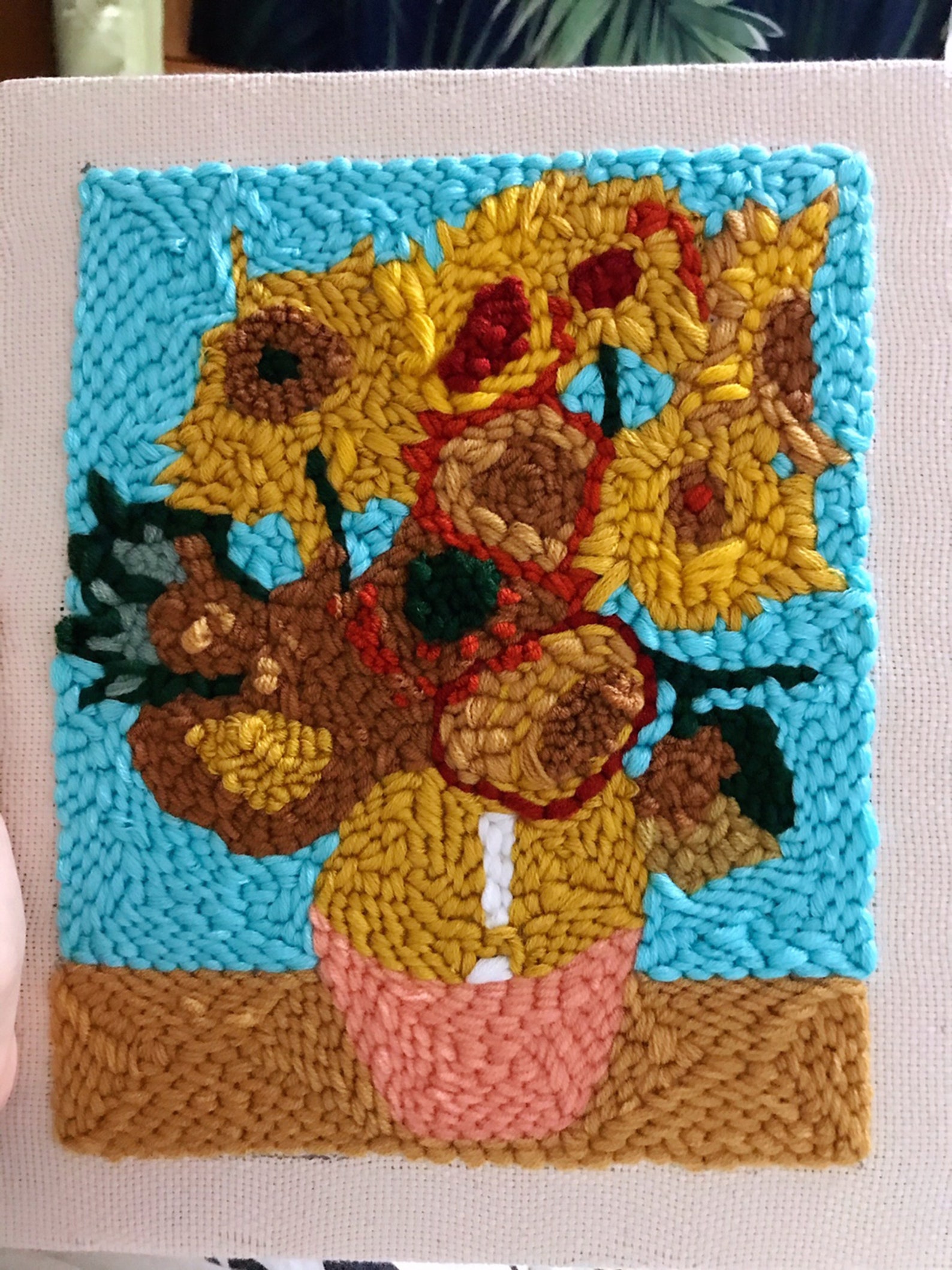 Sunflower punch needle kits yarn pattern kit for beginner Etsy