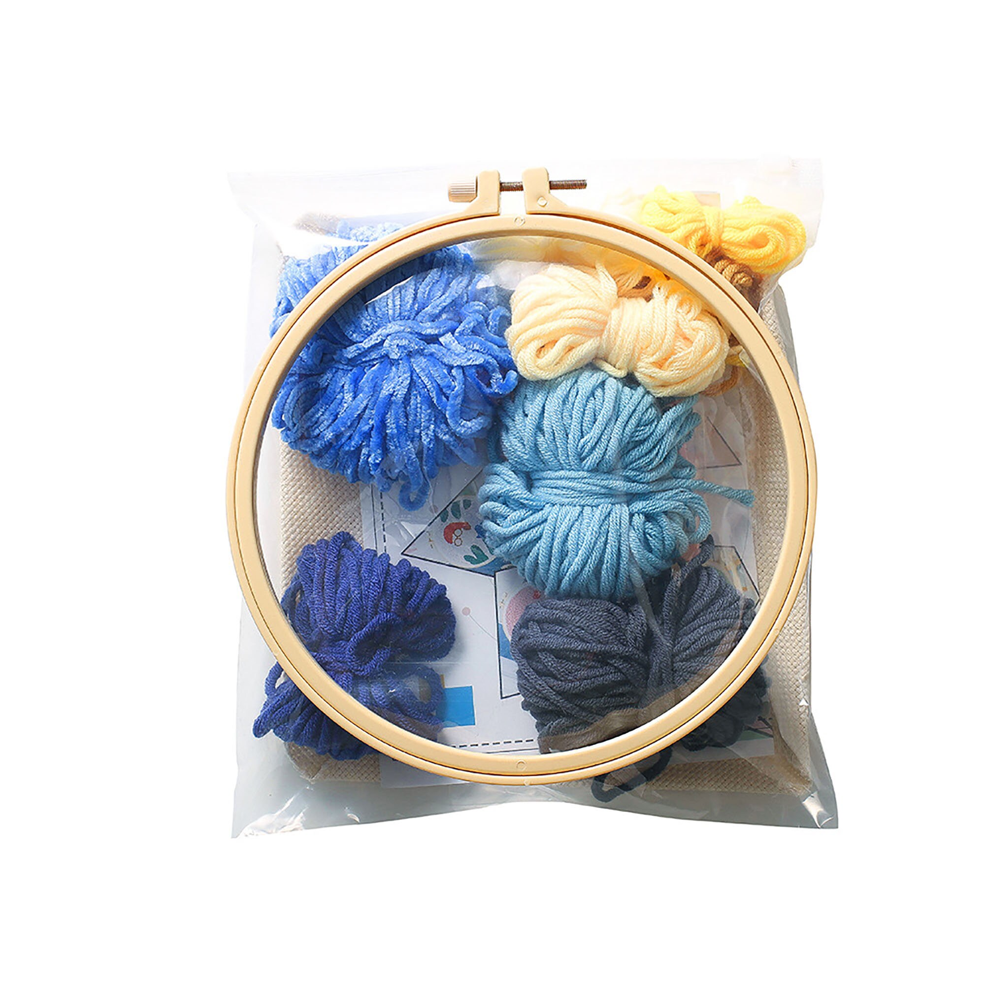 Van Gogh Starry Punch Needle Kits With Yarn DIY Beginners Etsy