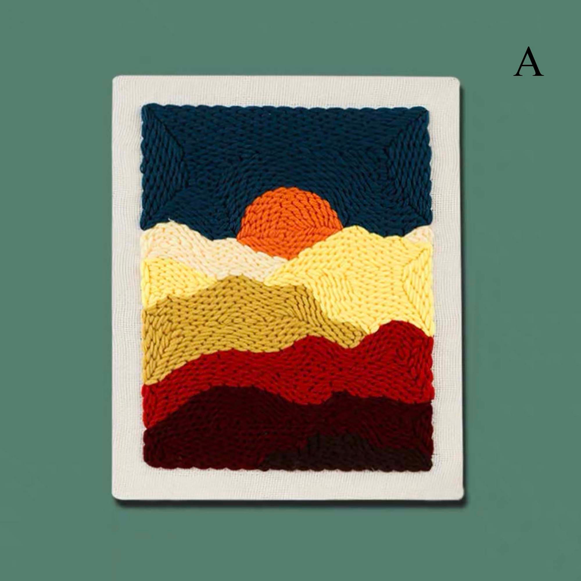 Landscape punch needle kit scenery yarn punch needle kit DIY Etsy