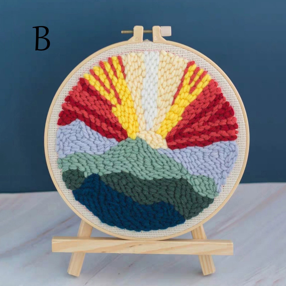 Yarn punch needle kits unique handmade craft gift DIY Etsy