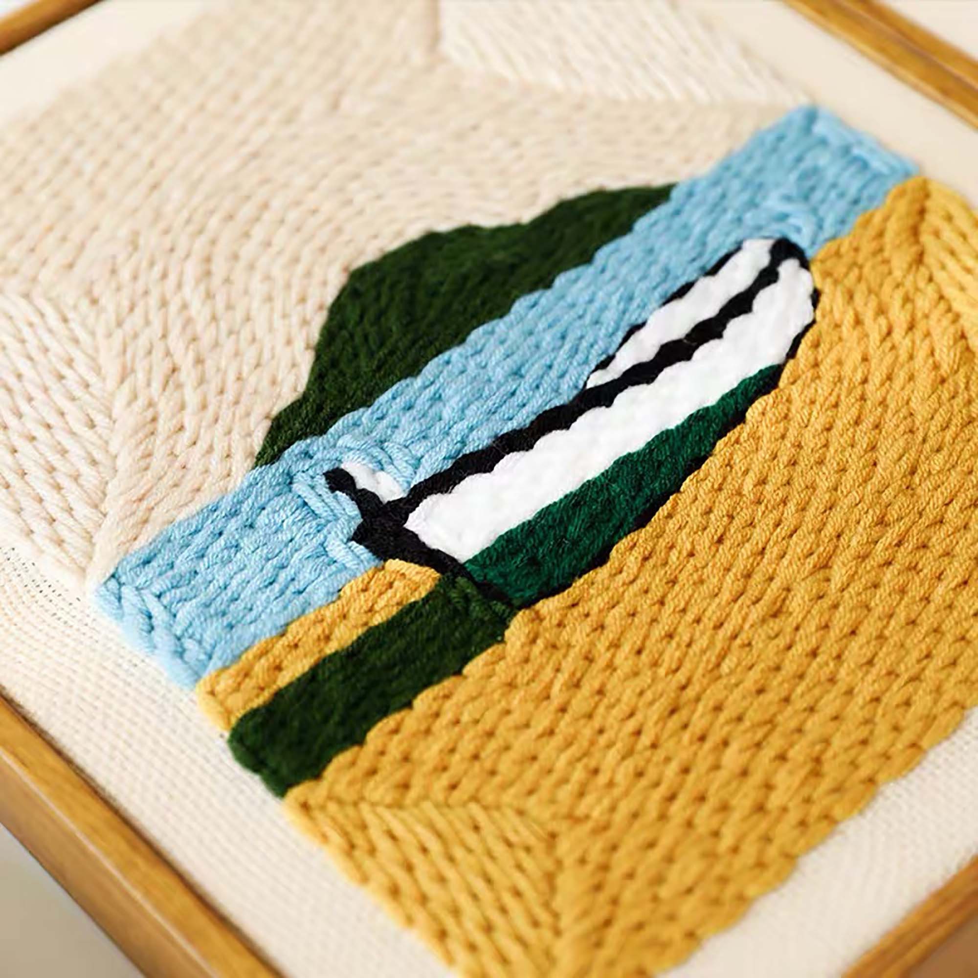 Landscape punch needle kit scenery yarn punch needle kit DIY Etsy