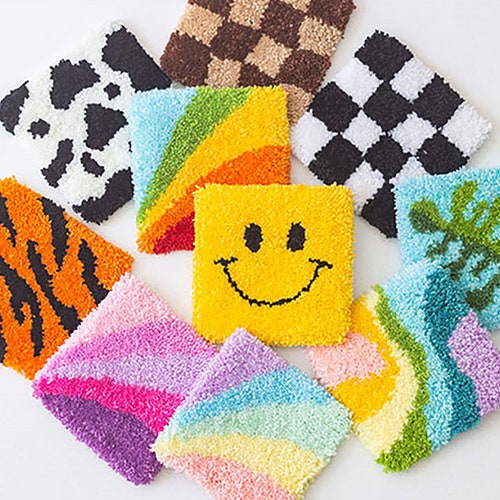 DIY Fruits Tufting Coaster Kit Coaster Punch Needle Kit DIY Etsy Canada