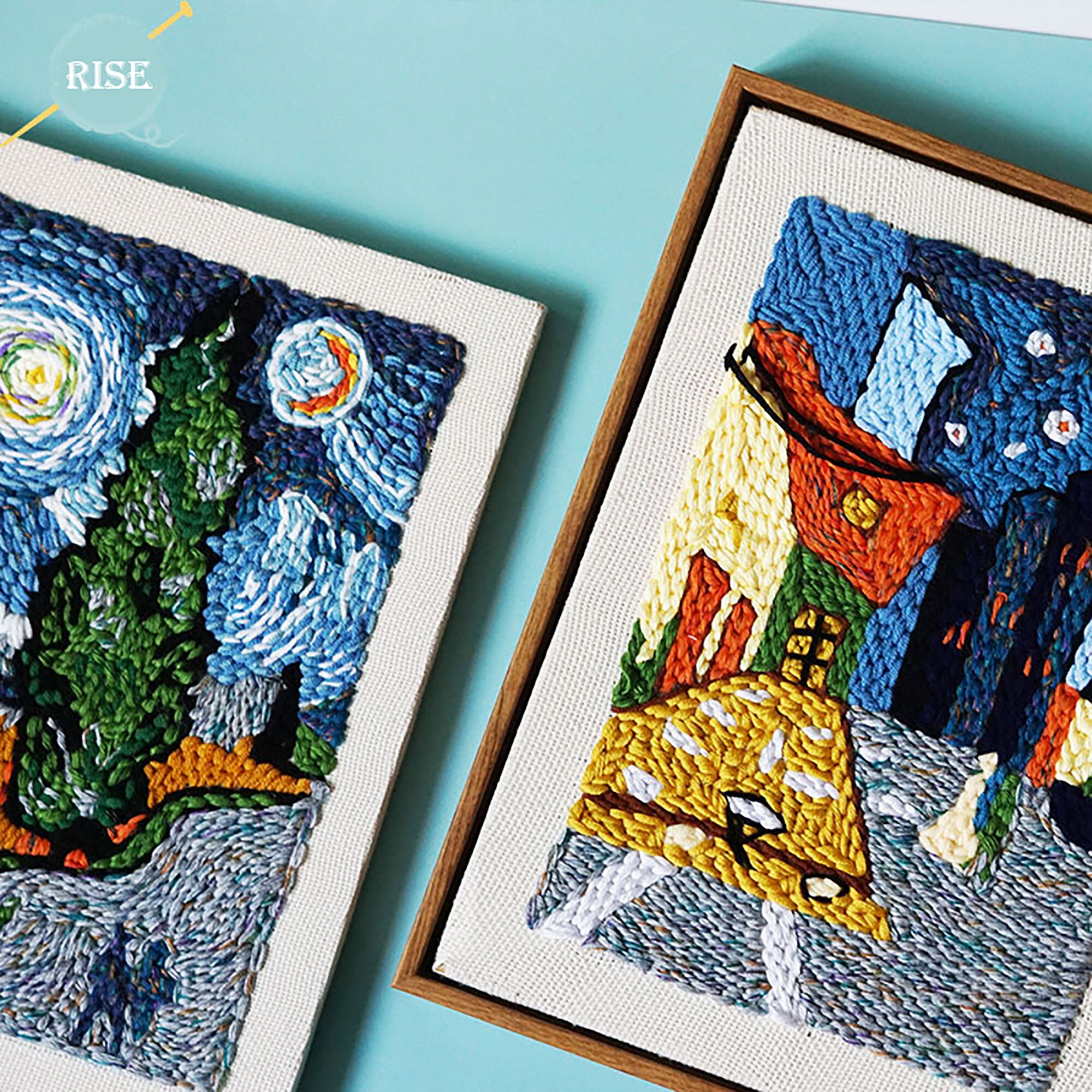 Van Gogh Oil Painting punch needle kit rug hooking kits yarn Etsy