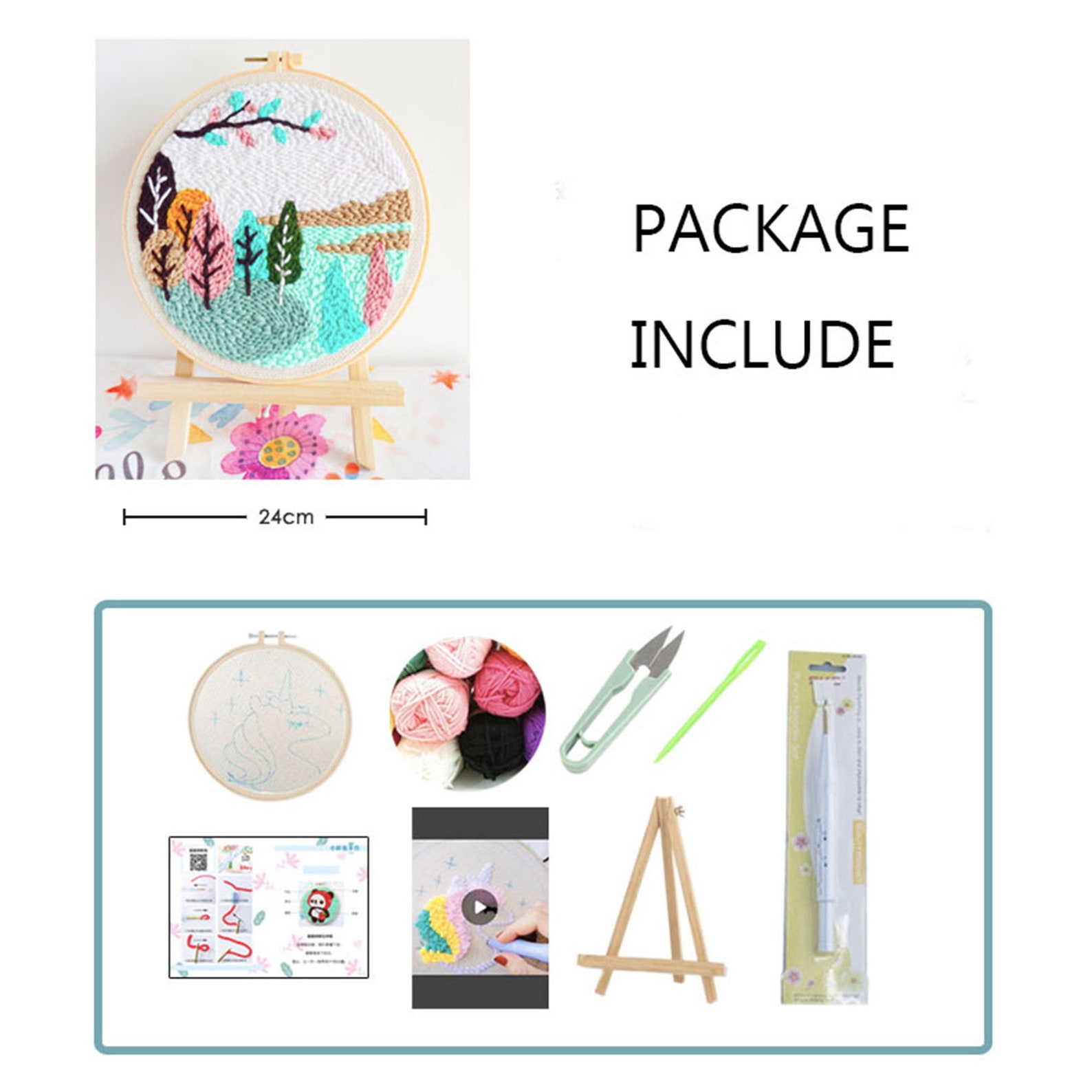 Handmade Punch Needle Kits DIY Beginner Kit Needle Etsy