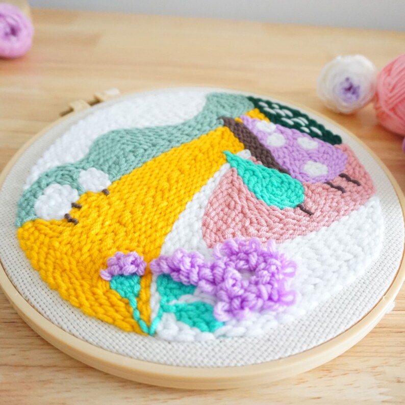 Handmade punch needle kits DIY beginner kit needle Etsy