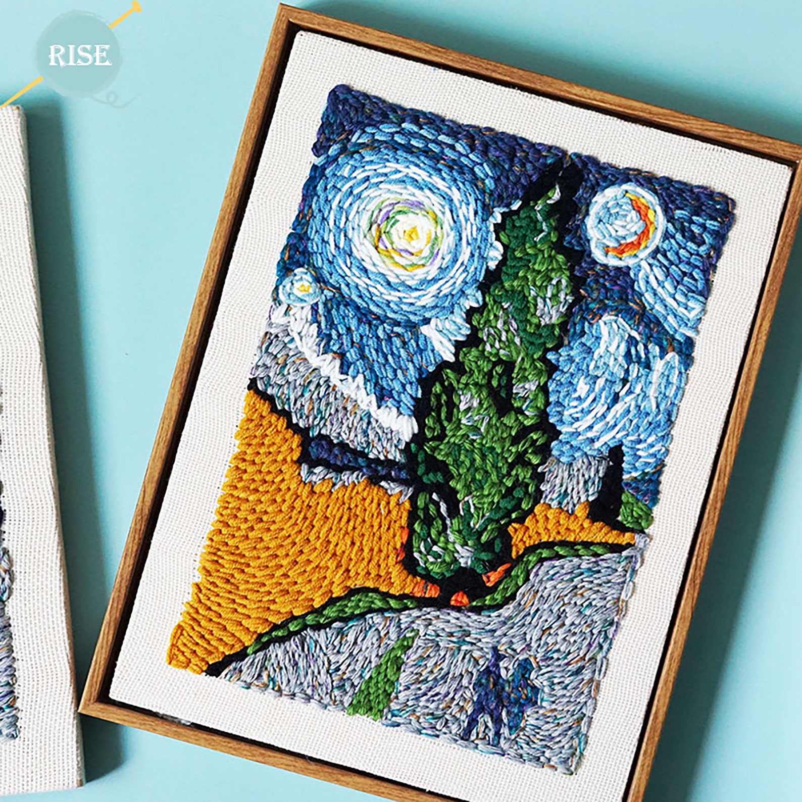 Van Gogh Oil Painting punch needle kit rug hooking kits yarn Etsy