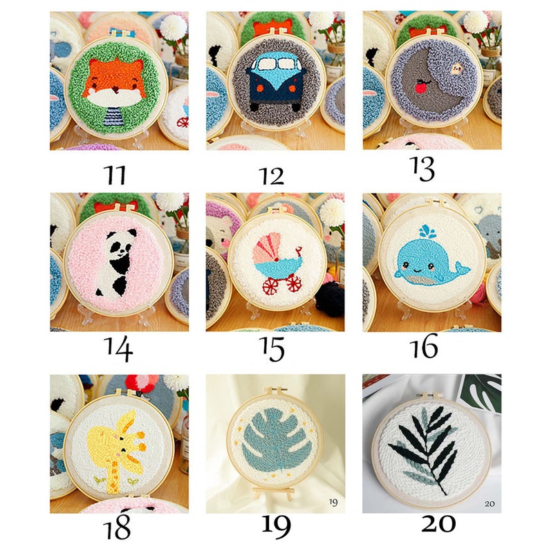 Animal Pattern Punch Needle Kit for Kids Punch Needle Kits Etsy