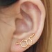 Serotonin Molecule Ear Climbers - Earrings for Women, Man, Girls - Ear Jackets Chemical Molecules - Ear Crawler 