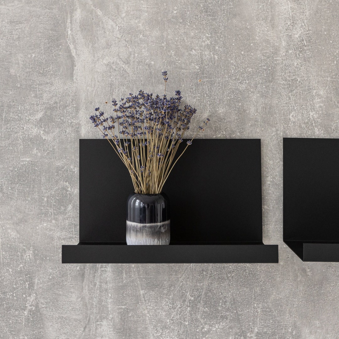 Black Steel Hanging Shelf. Metal Wall Decor. Steel Sheet. Etsy