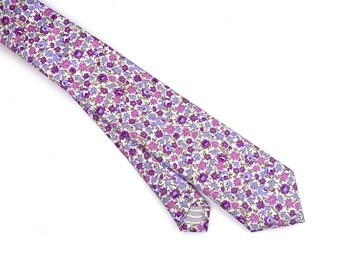 Glyzinien Krawatte , CASSIS Blumenkrawatte , Fliege , Hosenträger , Pocket Square