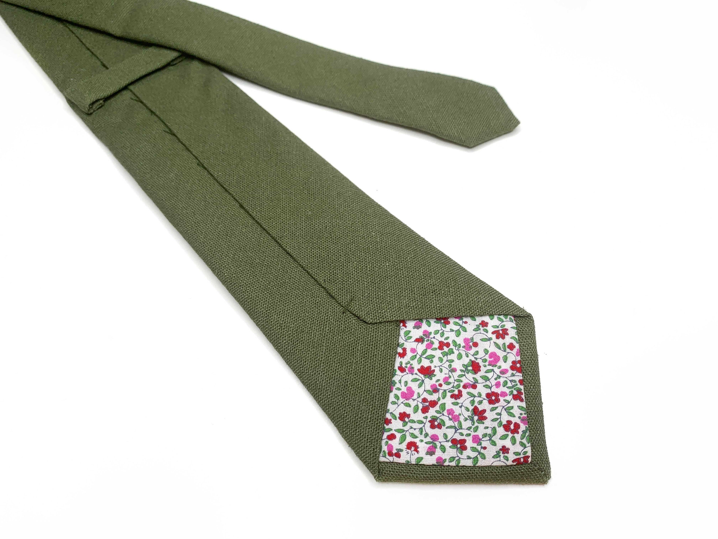 olive green neck tie
