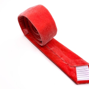 Coral Velvet Tie, Skinny velvet Necktie , Pocket Square , Bow tie , Necktie 2.35  3 inches 3.26