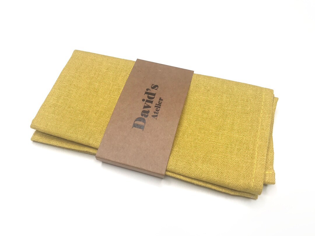 Mustard Pocket Square Gold Davids Bridal Mustard Handkerchief Etsy