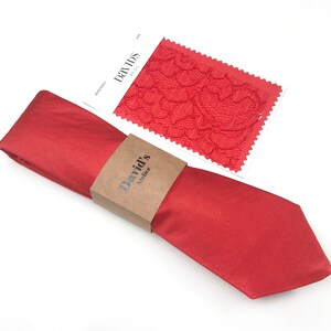 Persimmon Solid Satin Suit Tie