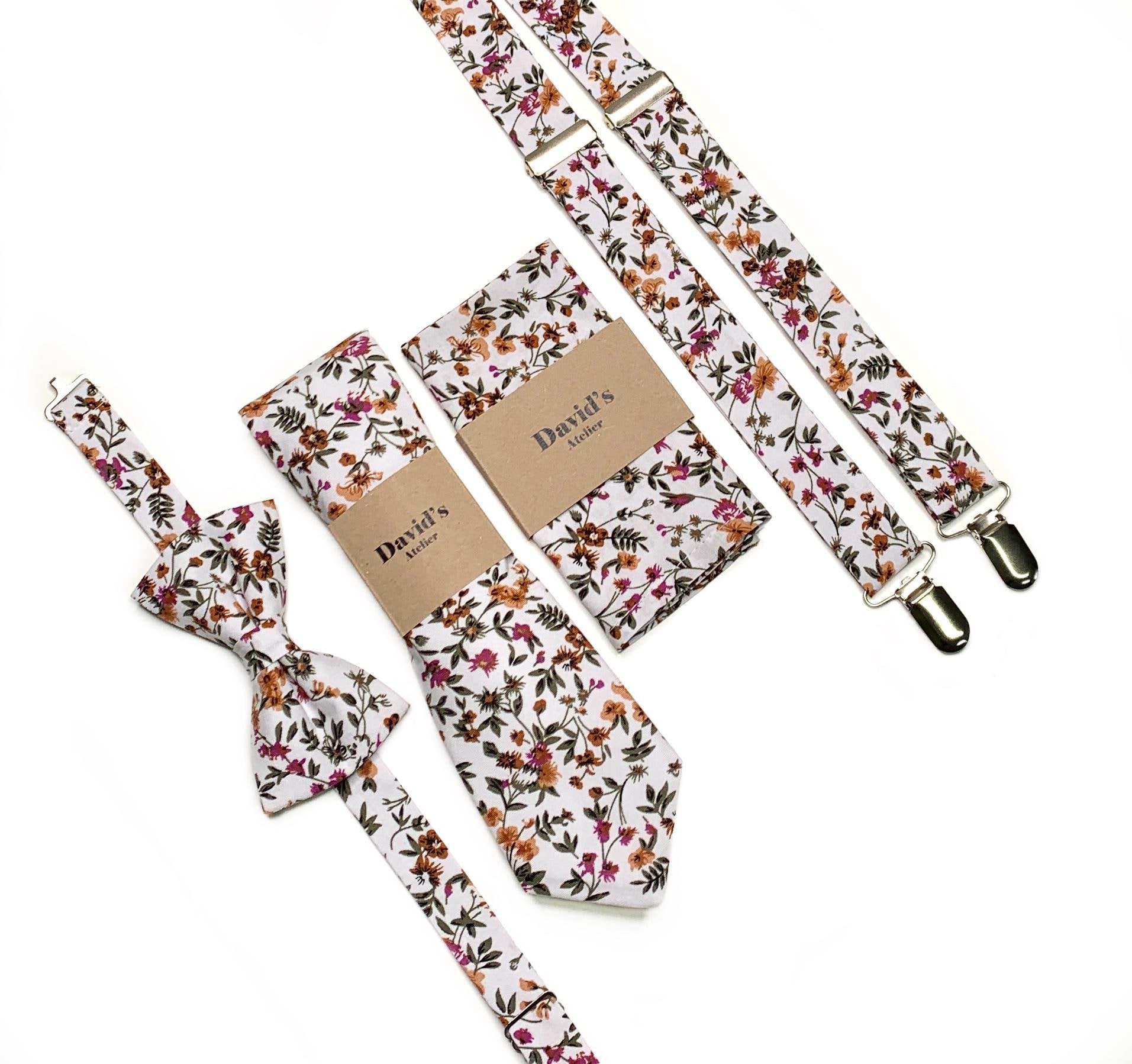 Pochette Costue Fleurs Bordeaux - ouchoir de Poche Hoe idéal