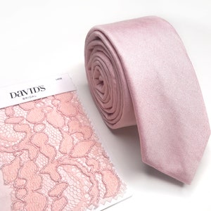 Pink PETAL NeckTie , Dusty pink Solid Necktie , Pocket Square , Bow tie , Kids Bow tie