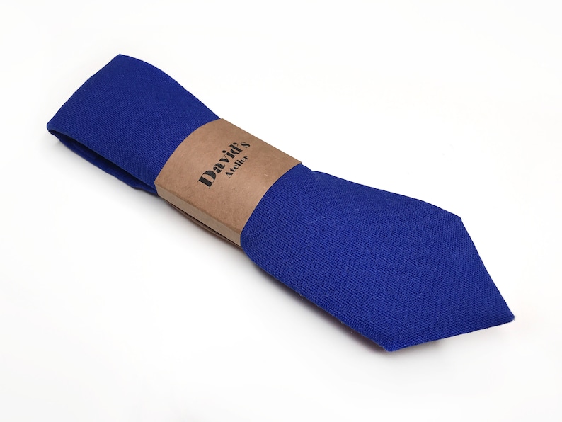 HORIZON Blue Linen Mens Bow Tie Cobalt Blue Davids Bridal Etsy