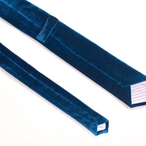 Peacock Blue Velvet Tie, Teal Blue Necktie  Pocket Square , Bow tie , Necktie 2.35  3 inches 3.26
