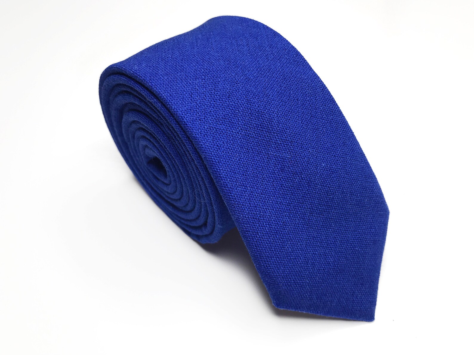 cobalt blue skinny tie