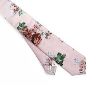 Blush floral Tie , Dusty Pink Necktie , Bow tie , Suspenders , Pocket Square