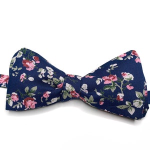 Marineblaue Blumenfliege, Einstecktuch, Quarzblumen-Einstecktuch, Davids Krawatte, Einstecktuch, Fliege, Kinderfliege