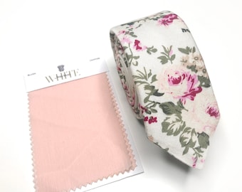 Weiße Floral Krawatte ivory Davids Braut Blush Floral Krawatte Herren IVORY Floral Krawatte Weiß Floral Bräutigam Krawatte 2.36 Regular 3