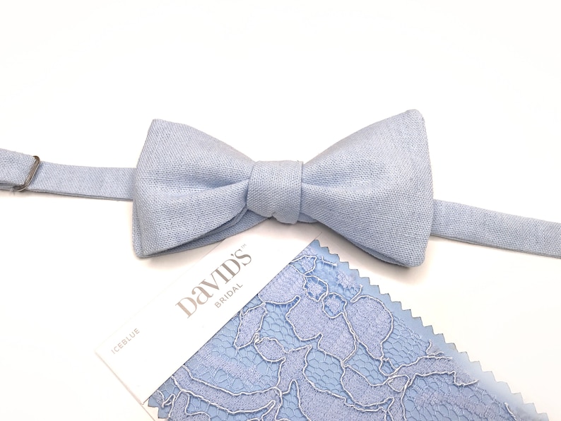 Dark blue Bow tie Black Bow tie Navy Bow Tie Solid Linen Bow tie DUSTYBLUE bow tie IceBlue Bow tie