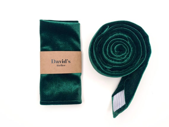 green velvet necktie