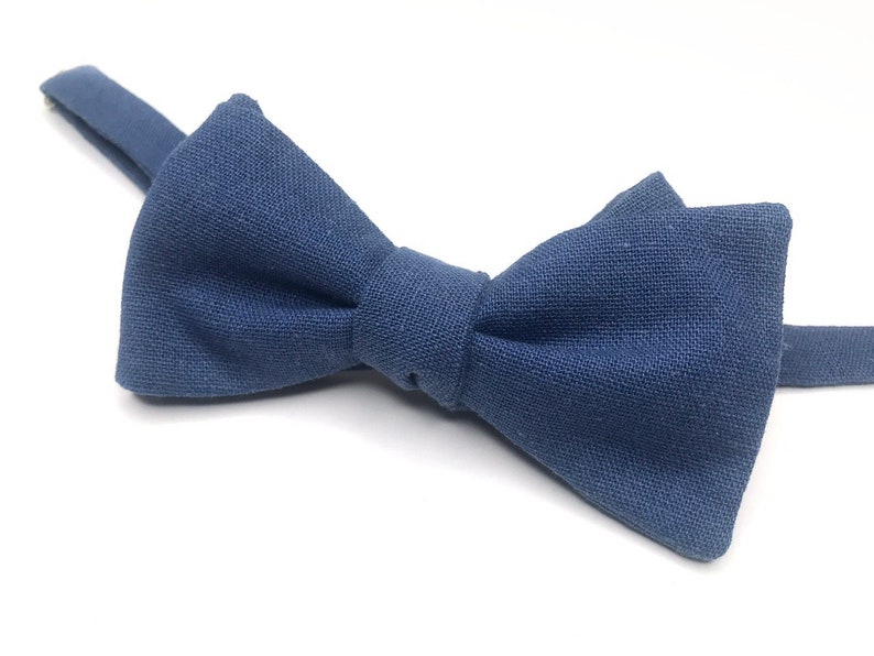 Dark blue Bow tie Black Bow tie Navy Bow Tie Solid Linen Bow tie DUSTYBLUE bow tie IceBlue Bow tie